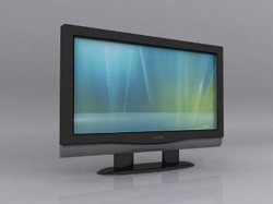 Modelo en 3D de la pantalla LCD de cristal lquido