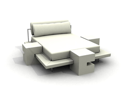 Multi-funcin de modelo en 3D de estilo de personalidad cama blanda