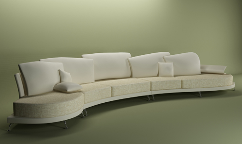 Modelo en 3D de los blancos sof pblica
