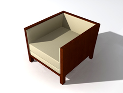 Modelos 3D de sof slida estructura de madera