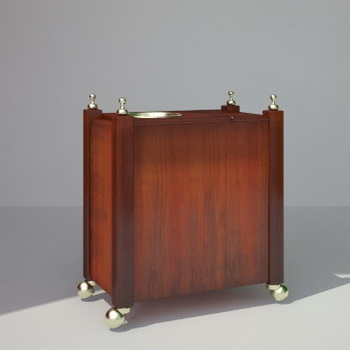 Modelo en 3D de los muebles de madera maciza Europea, retro
