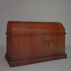 De estilo europeo de almacenamiento de madera caja de Modelo en 3D Retro