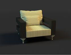 Único europeo de la madera de silln modelos 3D