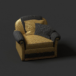Individual de lujo europeos suave sof modelo 3D