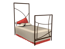 Moderna cama de hierro forjado