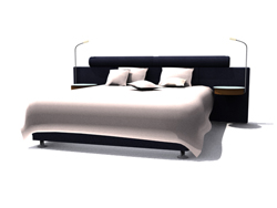 Moderna cama doble de estilo