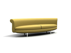 Estilo europeo arco sof amarillo