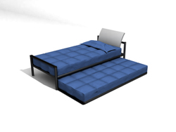 Moderno y elegante azul cama