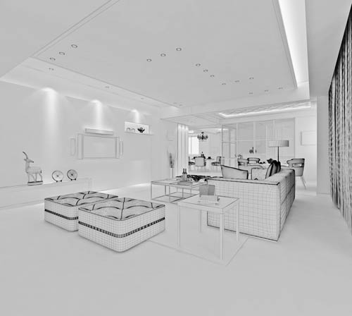 Simple sala de estar de moda
