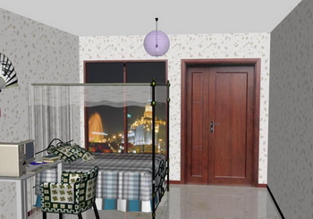 Modelo Espacio pequeño dormitorio