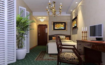 Ricos y modelo elegante dormitorio