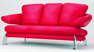 Moderno sof modelo 3D de un ocio rojo