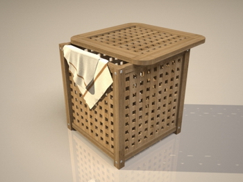 De madera caja de almacenamiento de ropa