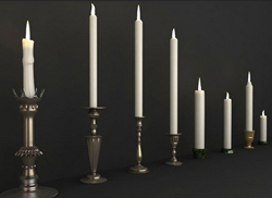 Hermosas velas y candelabros