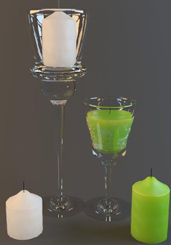 Los titulares de vela de cristal