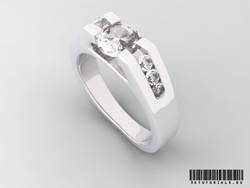 Puro diamante blanco anillo de bodas