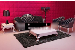 Negro elegante combinacin de sofs modernos