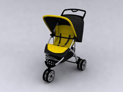 Amarillo de tres ruedas coches empuje beb