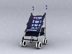 Mano ruedas coche azul