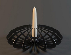 Negro carcter circular de vela