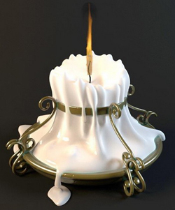Elegante vela blanca