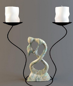 Europea de forma irregular candelero