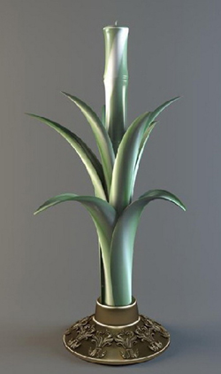 Candelabro verde modelo