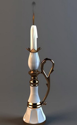 Elegante vela blanca lechosa Europea