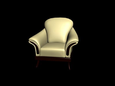 Ningn material de cama individuales de estilo occidental antiguo modelo 3D