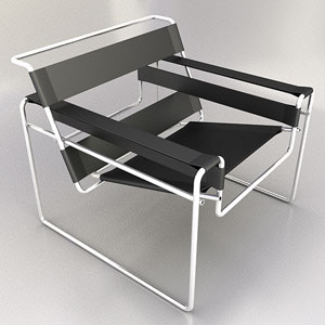 El modelo simple silla moderna