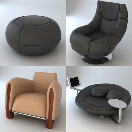 De gama alta modelo 3D del asiento