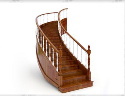 Moderna escalera de madera