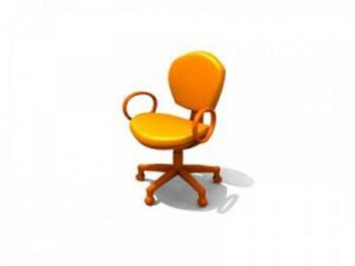 Simple silla giratoria de color amarillo