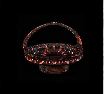 Cesta de flores de cristal