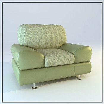 Sof de color verde brillante