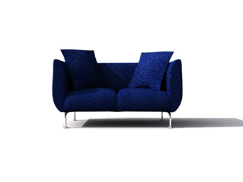 Moderna de color azul marino sof-cama doble