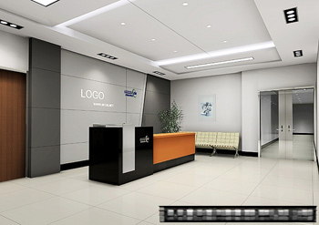 Recepcin de la oficina de espacio modelo