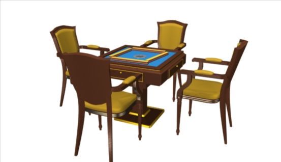 Mahjong Tabla de modelos 3D-2