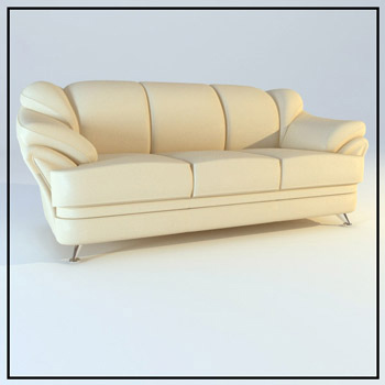 Confort sof de cuero beige