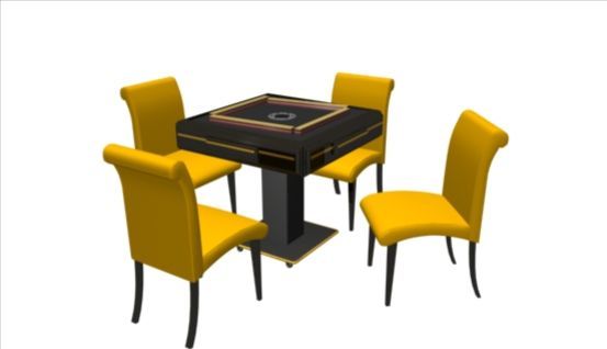 Mahjong Tabla de modelos 3D-1