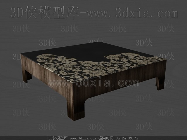 Mesa de madera oscura t cuadrados