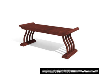 Modelo 3D de los chinos bar retro
