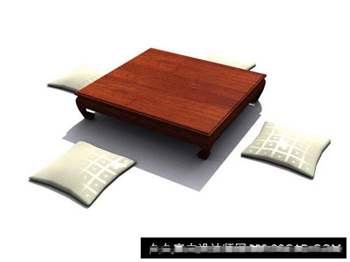 Modelo 3D de la mesa camilla de madera