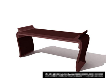 Vintage chino mesa de madera Modelo 3D
