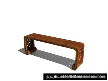 Chino de madera tallada tablas modelo 3D