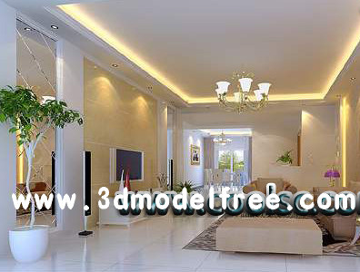 Simples moderno estilo europeo sala de estar