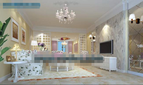 Blanco estilo princesa sala de estar