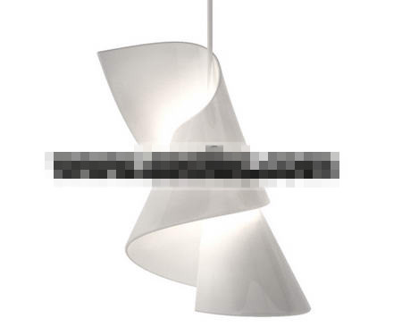 Blanco rotacin abstracto lmpara colgante
