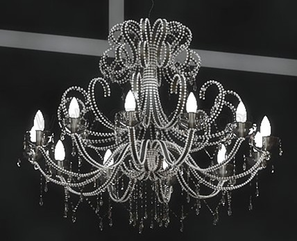 Hermosa l¨¢mpara colgante de cristal 3d model download,free 3d ...