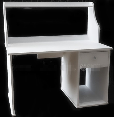 Estilo sencillo escritorio de la computadora blanco